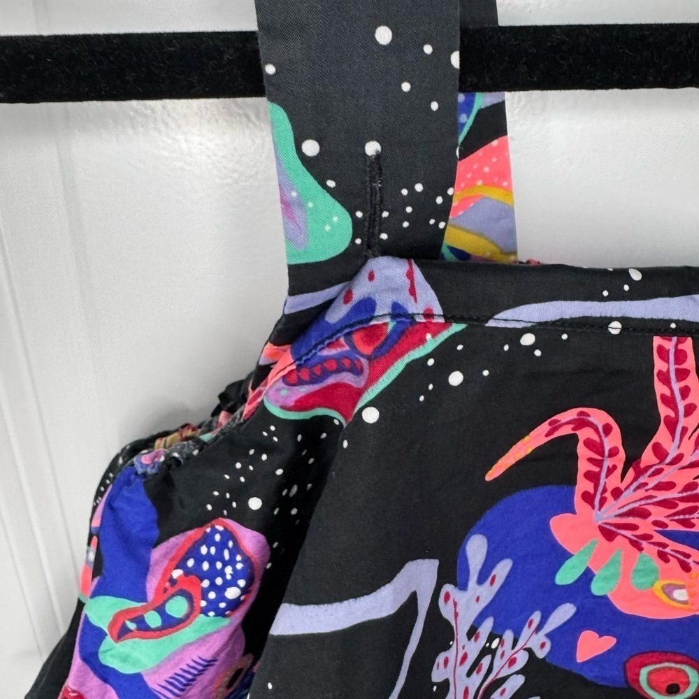 Paris Atelier & Other Stories Multi Color Black Crop Top Size 4 - Picture 7 of 8